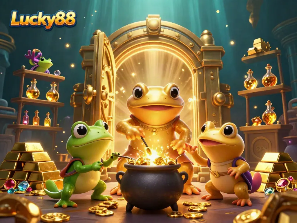 Lucky88 showcases thrilling gaming with golden alchemists, treasure vaults, and magical cauldrons.