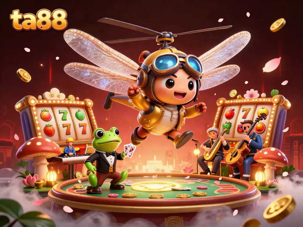 Experience thrilling moments at ta88 casino with dynamic card dealing and lively music.