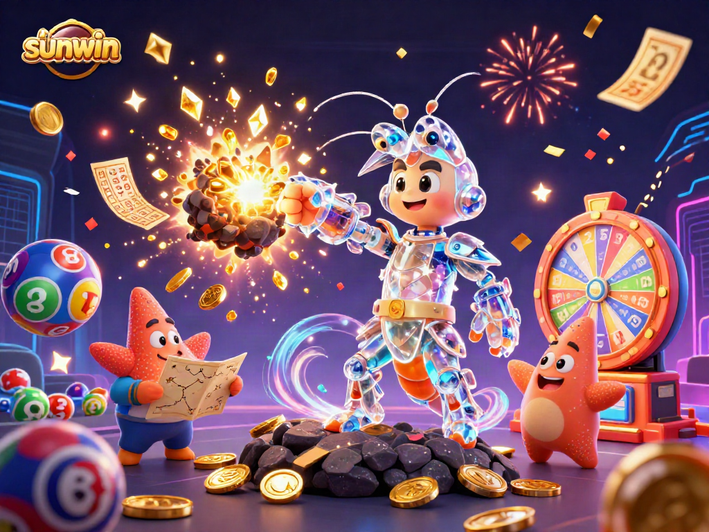 Engage with sunwin through thrilling lottery games amidst an energetic celebration scene.