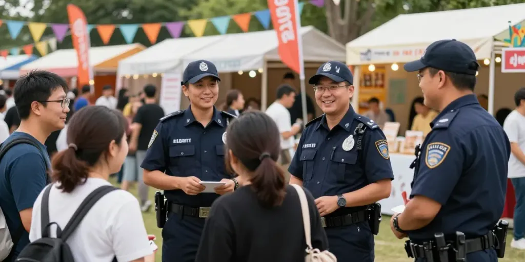 Event Security personnel providing top-notch service at a local community festival.