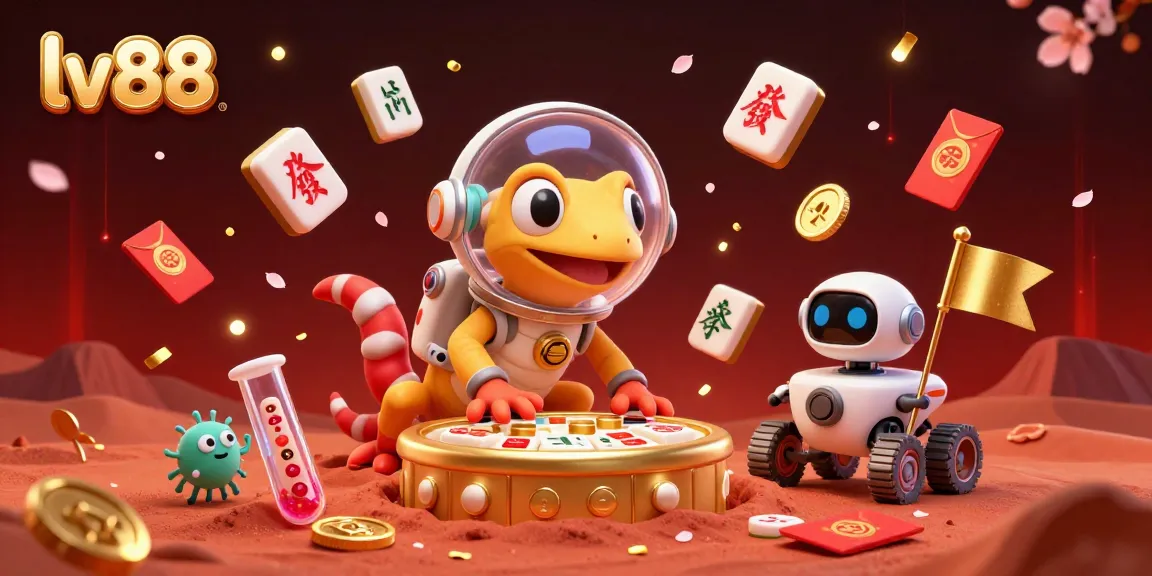Engage in thrilling games at lv88, featuring dynamic robots and vivid casino scenes.