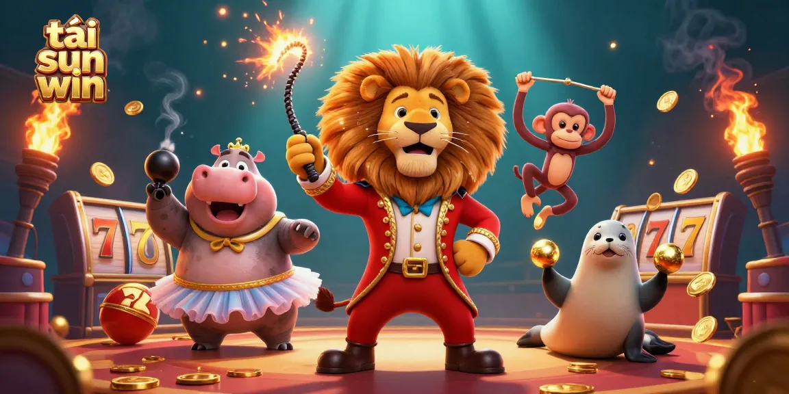 Experience the excitement of tải sun win in a vibrant casino scene with lively characters and sparkling elements.
