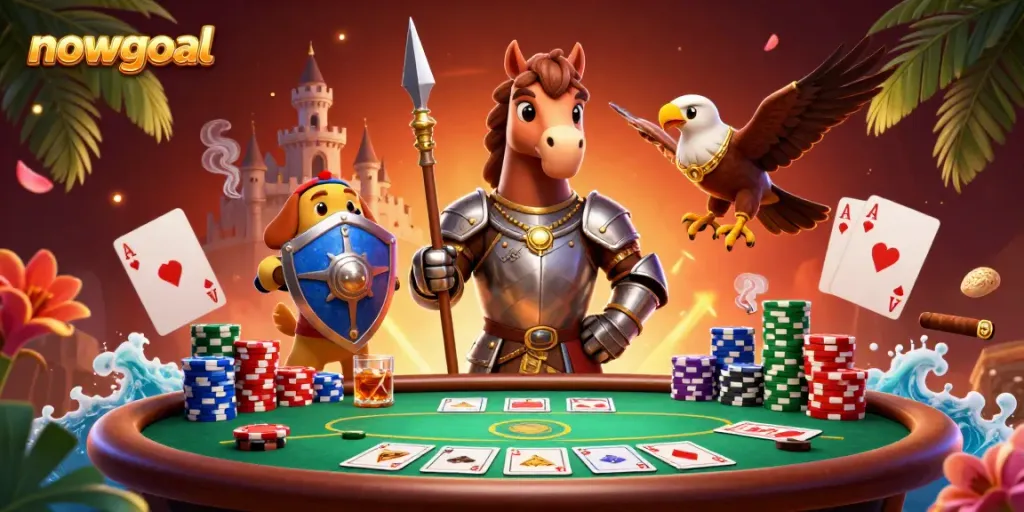 Engage with nowgoal's thrilling betting experience surrounded by vibrant casino elements.