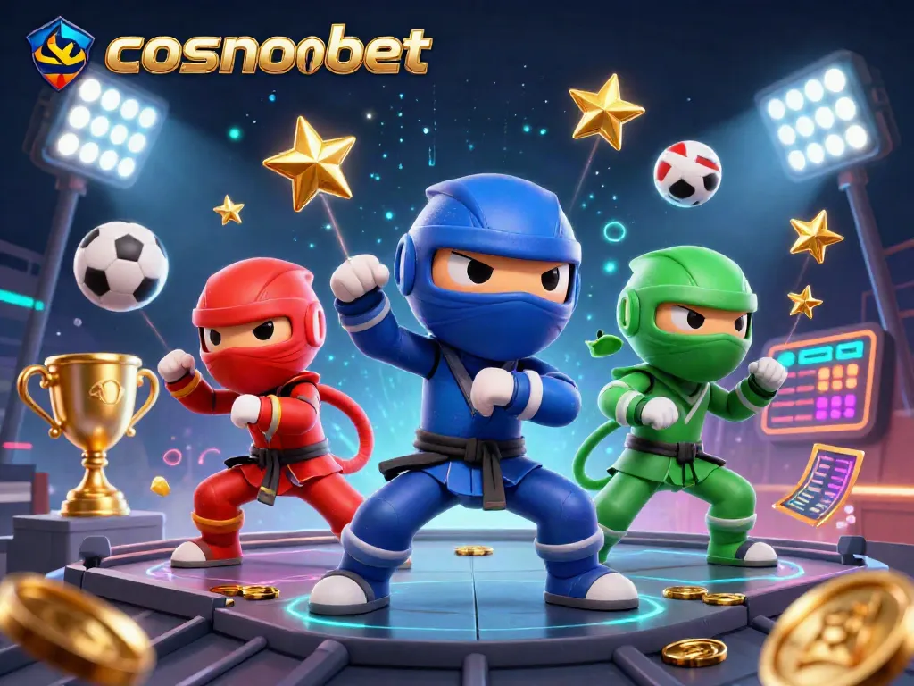Experience thrilling action with cosmobet as chameleon ninjas showcase martial arts on a vibrant rooftop.