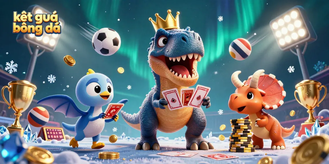 Engaging illustration of kết quả bóng đá with cartoon characters involved in sports activities showcasing betting excitement.