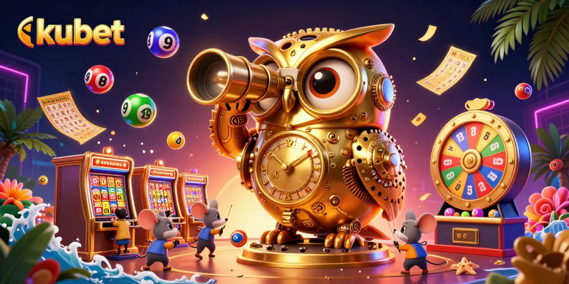 Experience the thrills of kubet in this vibrant casino scene filled with colorful elements and dynamic characters.