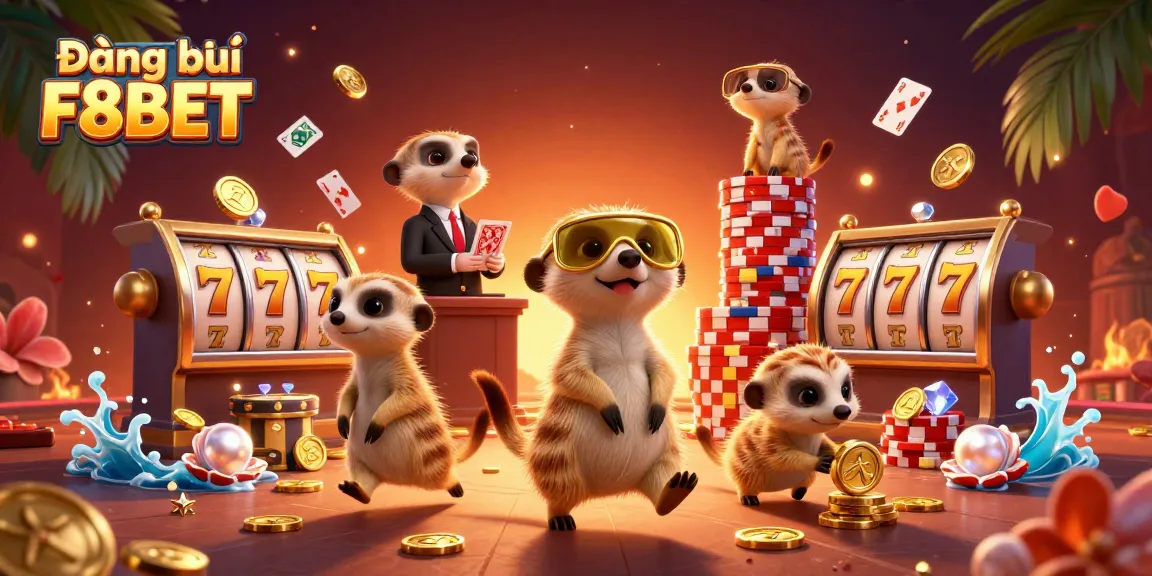 Experience the thrill of Đăng ký F8BET with exciting casino operations in this dynamic 3D illustration.