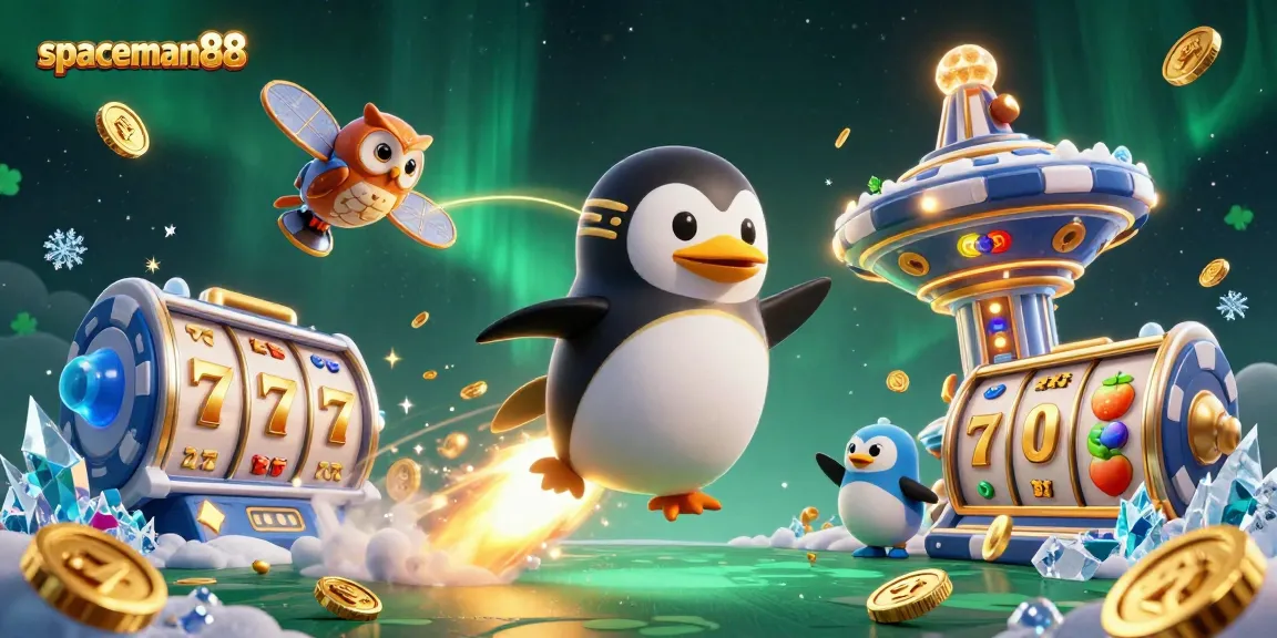 Spin to win in the spaceman88 slot paradise with thrilling golden penguins!