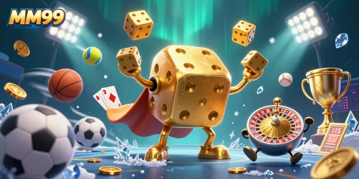Engage in thrilling MM99 gambling adventures with vibrant dice and dynamic sports elements!