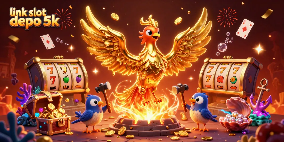 Spin winning reels with link slot depo 5k for thrilling jackpots in this vibrant scene.