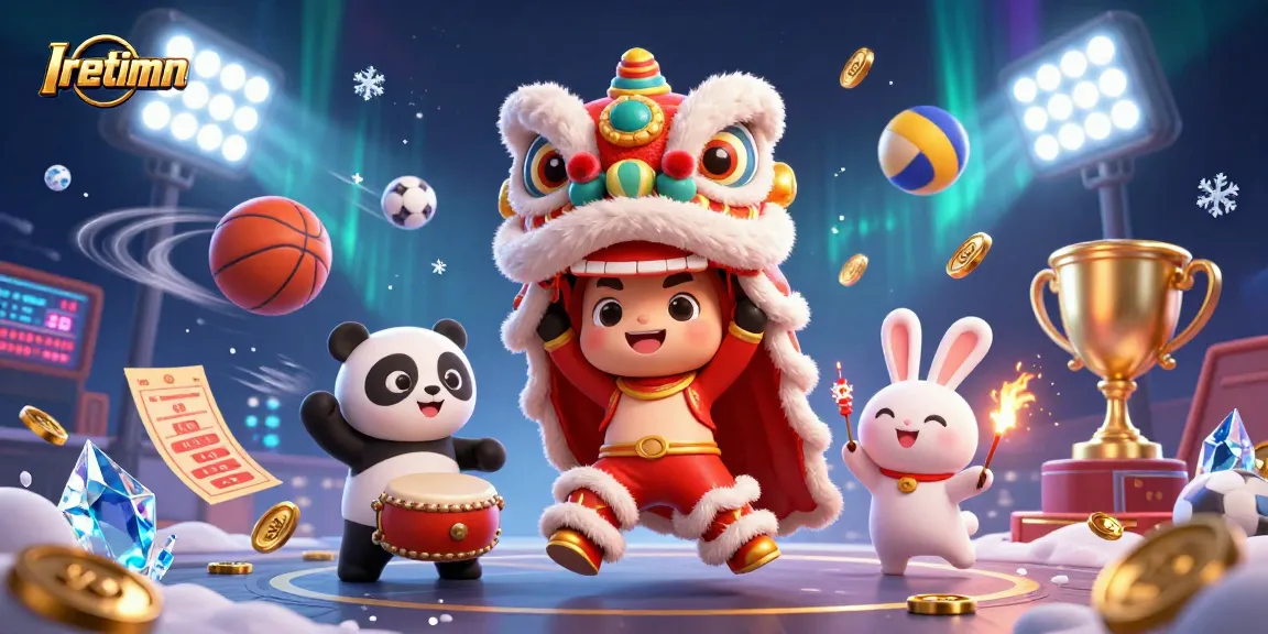 Iretimn celebrates gambling excitement with lively lion dance and dynamic sports elements.